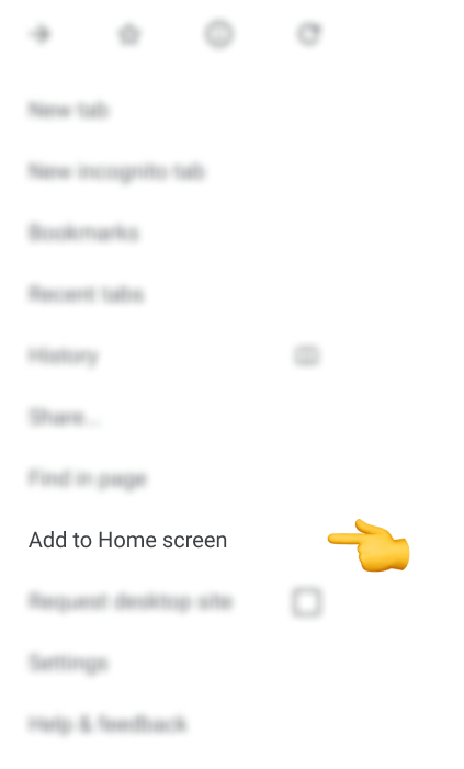 Android · aggiunta alla schermata iniziale nella guida ufficiale in inglese